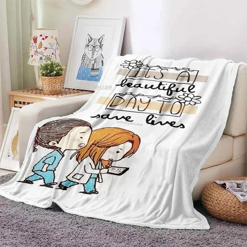 

You re My Person Grey‘s Anatomy Blanket Luxury Soft Cartoon Flannel Blanket Lightweight Warm Plush Bed Sofa Chair Blanket 75X95CM