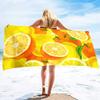 Zitronen Strandtuch Mikrofaser Ultra Weich Super Wasserabsorbierend Pool- und Badetücher Leicht Schnelltrocknend und Sandfreies Handtuch