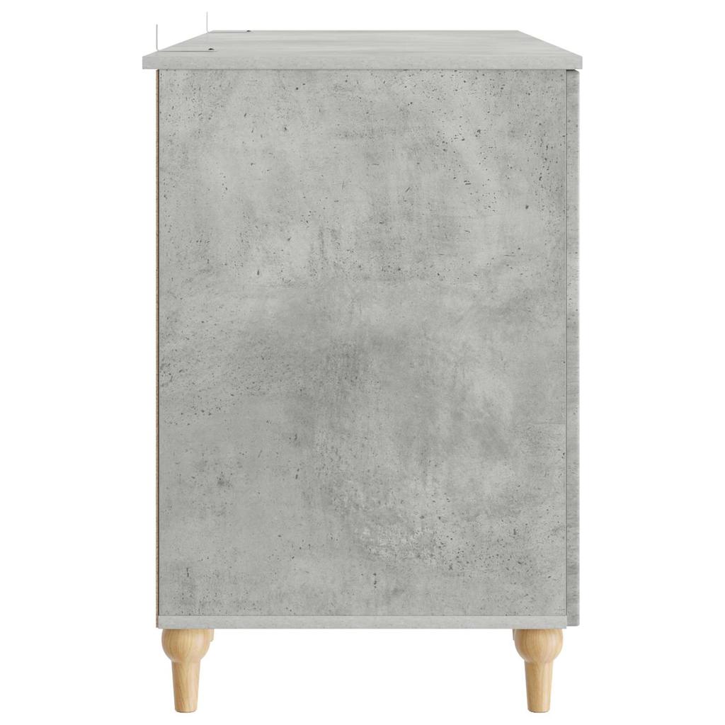 Desk with Door Concrete Grey 142.5 x 50 x 75 cm Particleboard