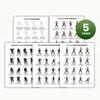 Tai Chi Workout 5-Poster-Set für Senioren Anfänger Gehen Gleichgewichts-Übungskarten für gelenkschonendes Fitness Heim-Fitnessstudio Wanddekoration für ältere Menschen Mobilität