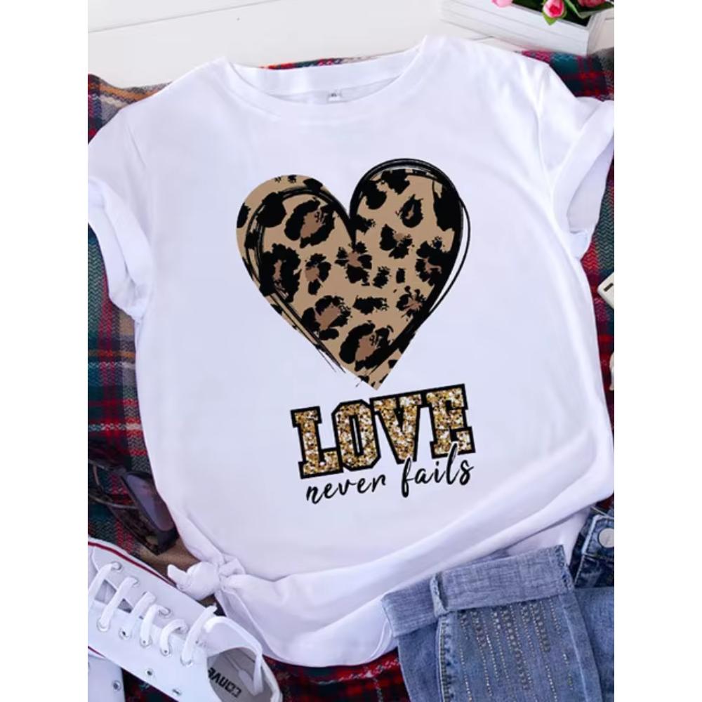Casual Women's Cotton Printed Short Sleeve Fashion Loose T-Shirts Women’s