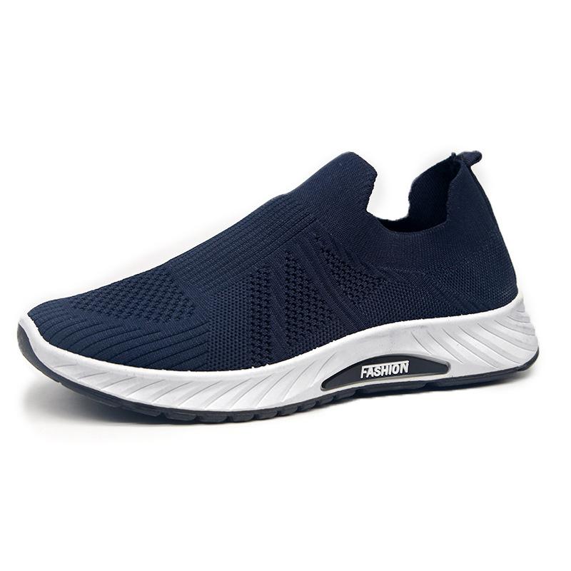 

Мужская повседневная обувь для ходьбы, легкие дышащие трикотажные сетчатые кроссовки для бега, кроссовки для тенниса, удобные кроссовки для занятий спортом в спортзале для мужчин 44 синий
