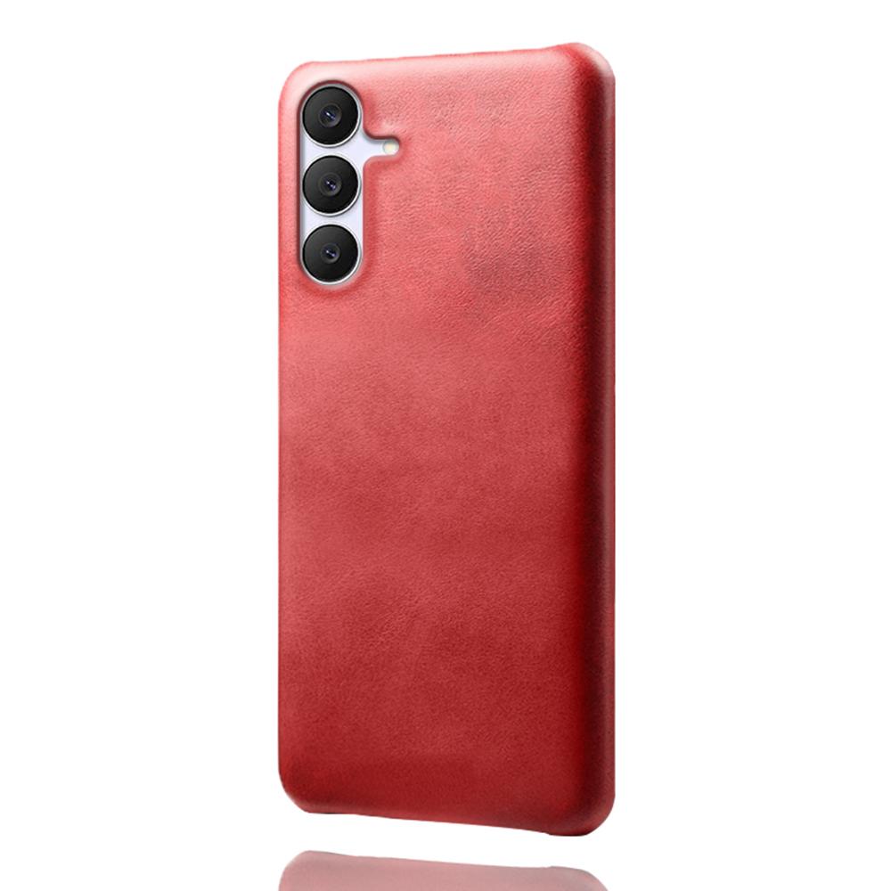 For Samsung Galaxy S25 FE Case Calf Texture PU Leather Hard PC Protective Phone Cover