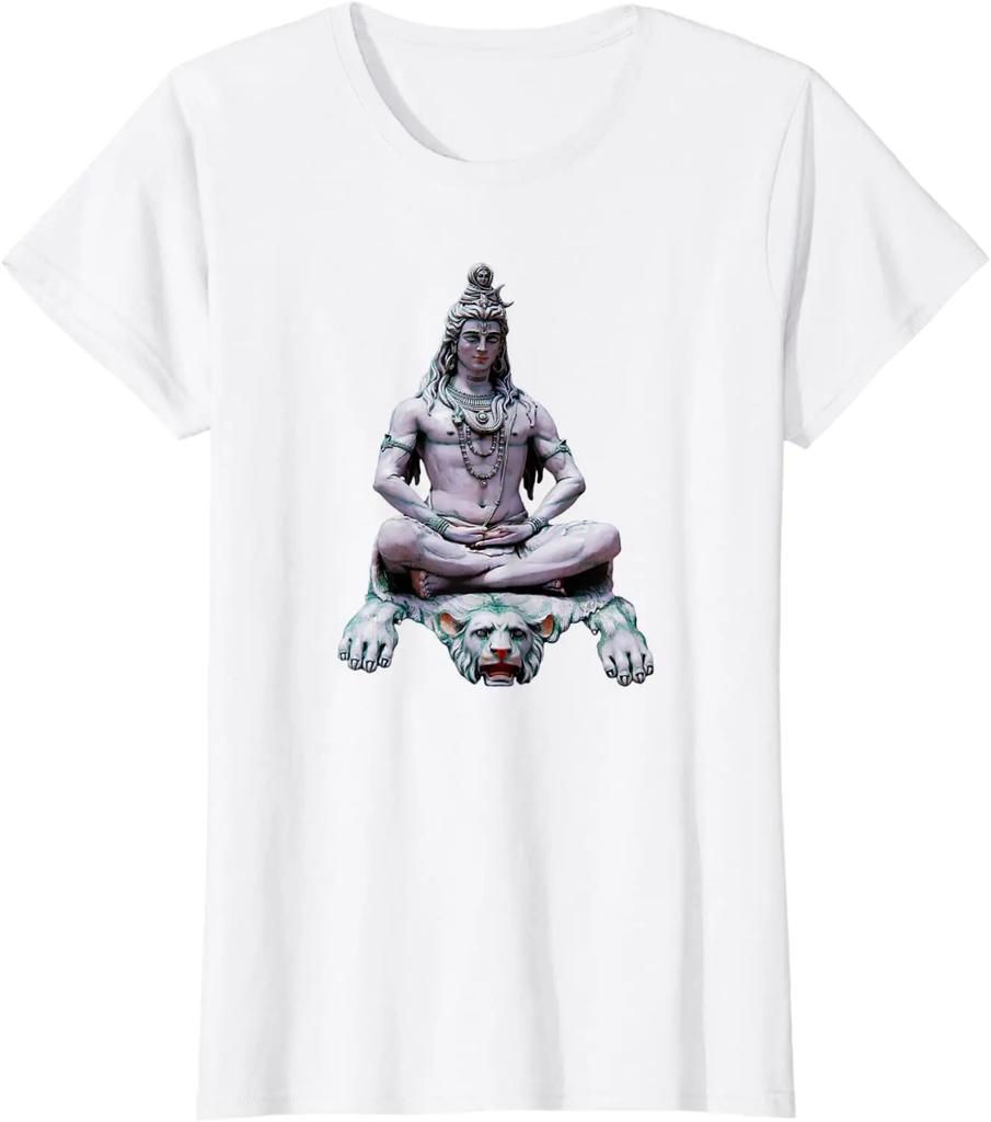Hindu Deity Shiva Meditation T Shirt 100 Cotton Short Sleeve ONeck Casual Tshirt Loose Top New Size S3XL