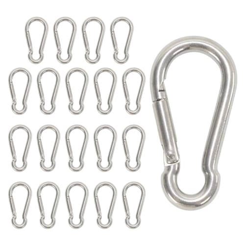 Itisyou Stainless Steel Spring Hooks Carabiner Hooks 6cm Pack of 20