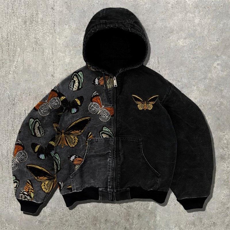 Europe, America and Europe men s trendy brand hooded sweater men s casual loose street 3D digital printed jacket S
