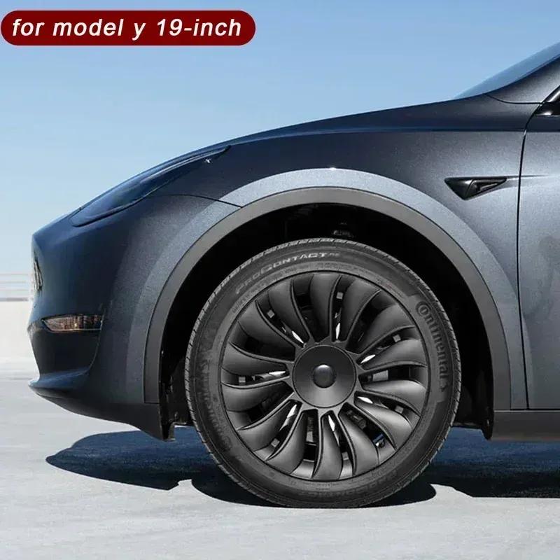 4PCS 18/19Inch Wheel Cover for Tesla Model 3/Y Hubcaps Replacement Steering Wheel Rim Protector Accessories Hub cap 2017-2023