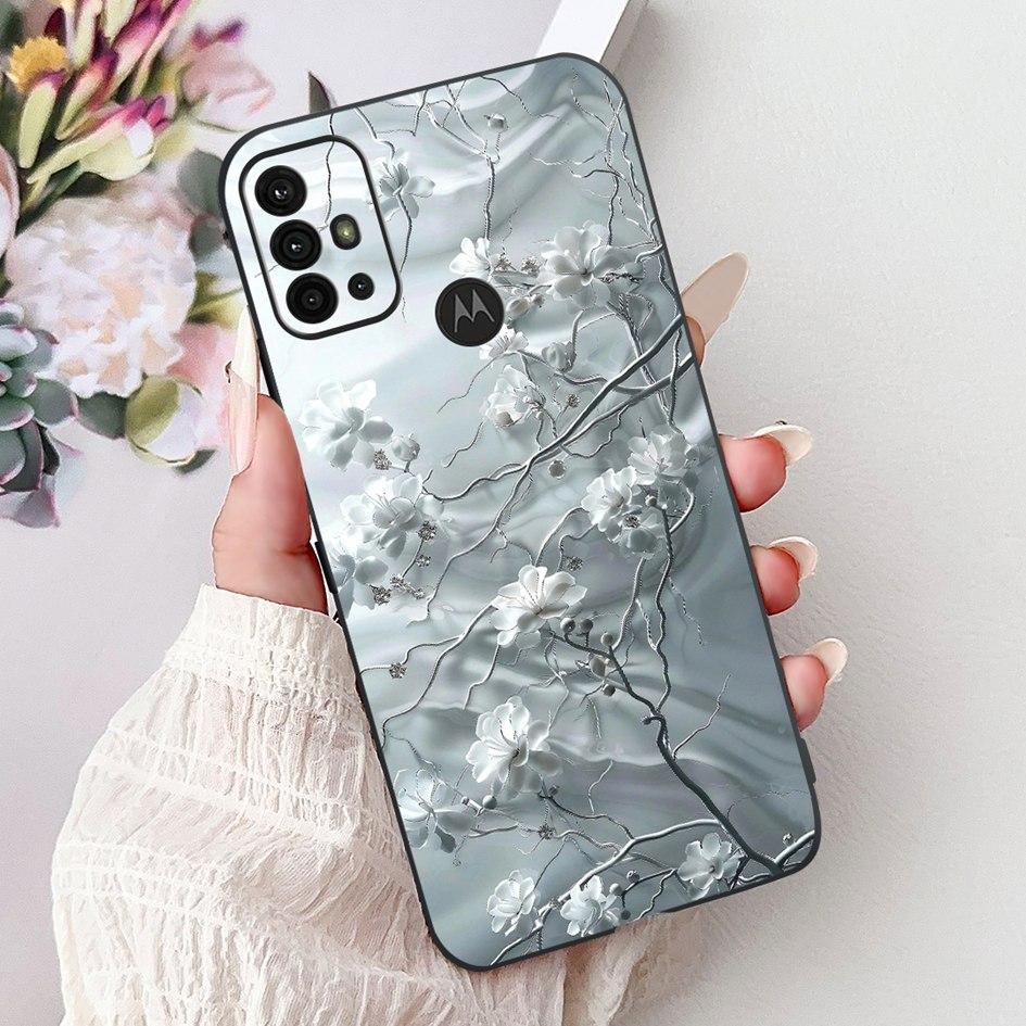 Case For Motorola Moto G30 G20 G10 Phone Cover New Fashion Flower Soft Silicone Matte Bumper on Moto G20 XT2128-1 G 10 G 30 Capa
