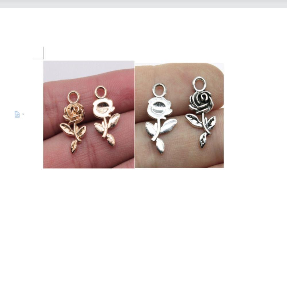 

120PCS Alloy Rose Charms Gold Alloy Charms 3D Charms Charms DIY