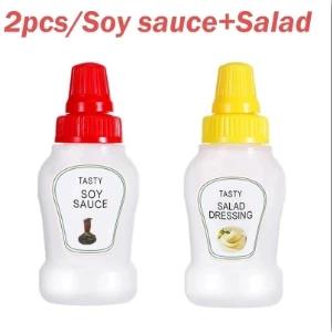 

Portable Camping Mini Kitchen Spice Racks Sauce Bottle Cooking Utensils Squeeze Salt Shaker Bento Soy Seasoning Holder Ketchup