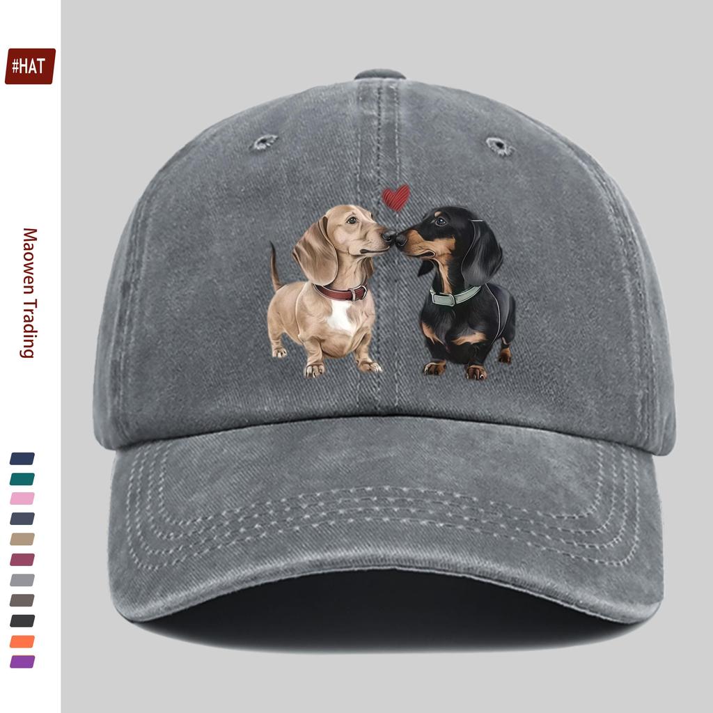 Gorra de Béisbol Estampada con Patrón de Corazón y Perro con Lindo Diseño de Mascota Sombrero para el Sol Cómodo y Ligero Correa Ajustable Fashio