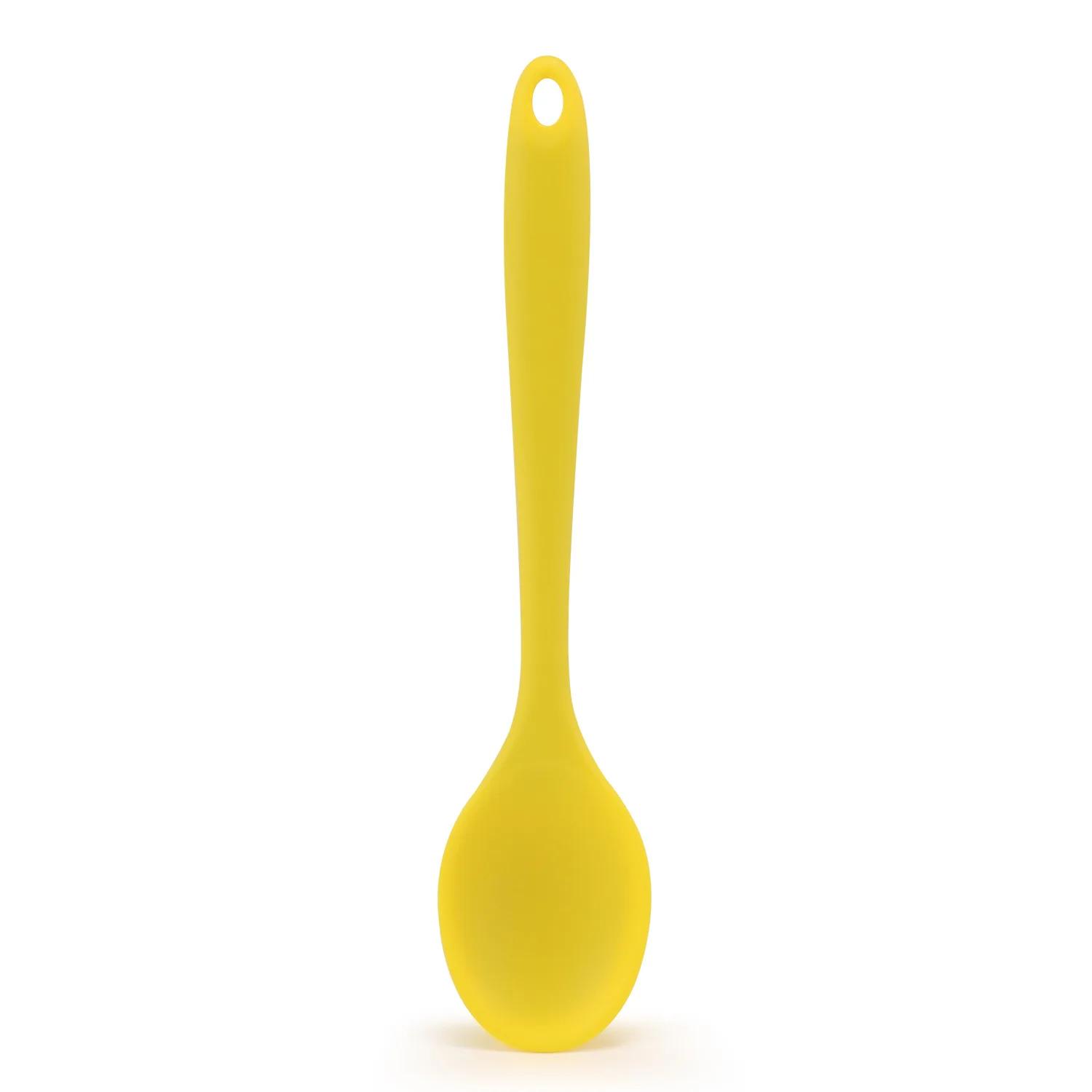 

20.5cm Silicone Noodle Spoon Rice Salad Mixing Kitchen Teaspoon Denser Spoons, SaladSpoon, Seasoning SpoonTableware жовтий