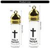 Elegant Holy Water Bottle Glass Holy Water Container Featuring Silver/Gold Color Lid For Spiritual Rituals Collectors