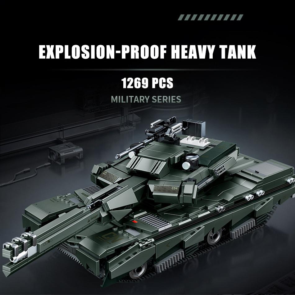MOC Military Ballistic Missile Launcher Heavy Tank Armored Vehicle Armed Helicopters Model Building Blocks Bricks Toys Kids Gift