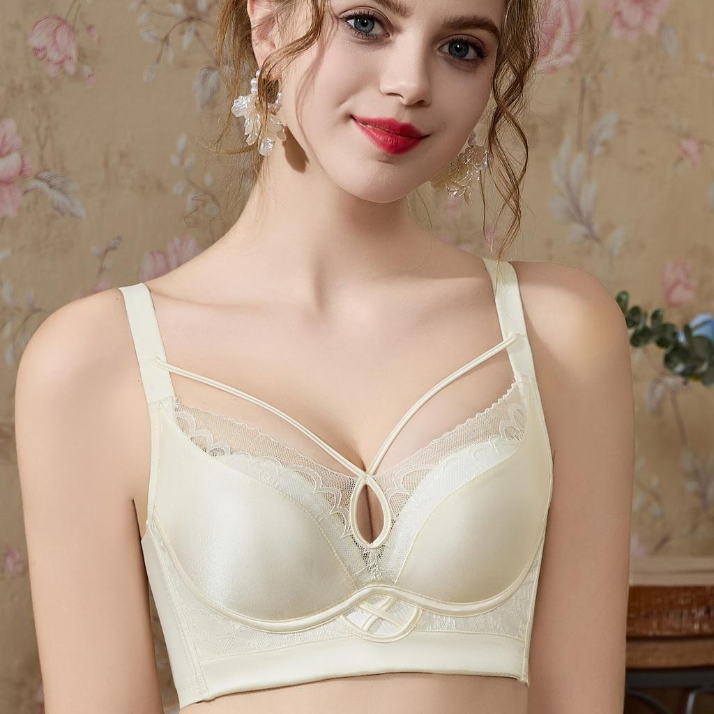Sexy Lace Bra with Push-up Lifting and Side-breast Adjustment