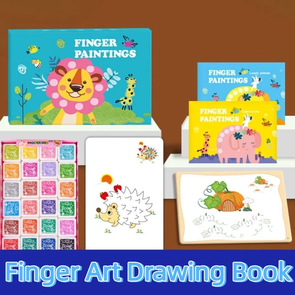 Cartoon Animal Finger Art Drawing Book Creative Graffiti Drawing Toys Finger Painting Set  Toddler