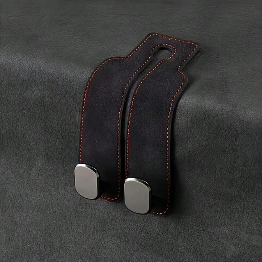Car-mounted car hooks for rear seat storage and placement hooks