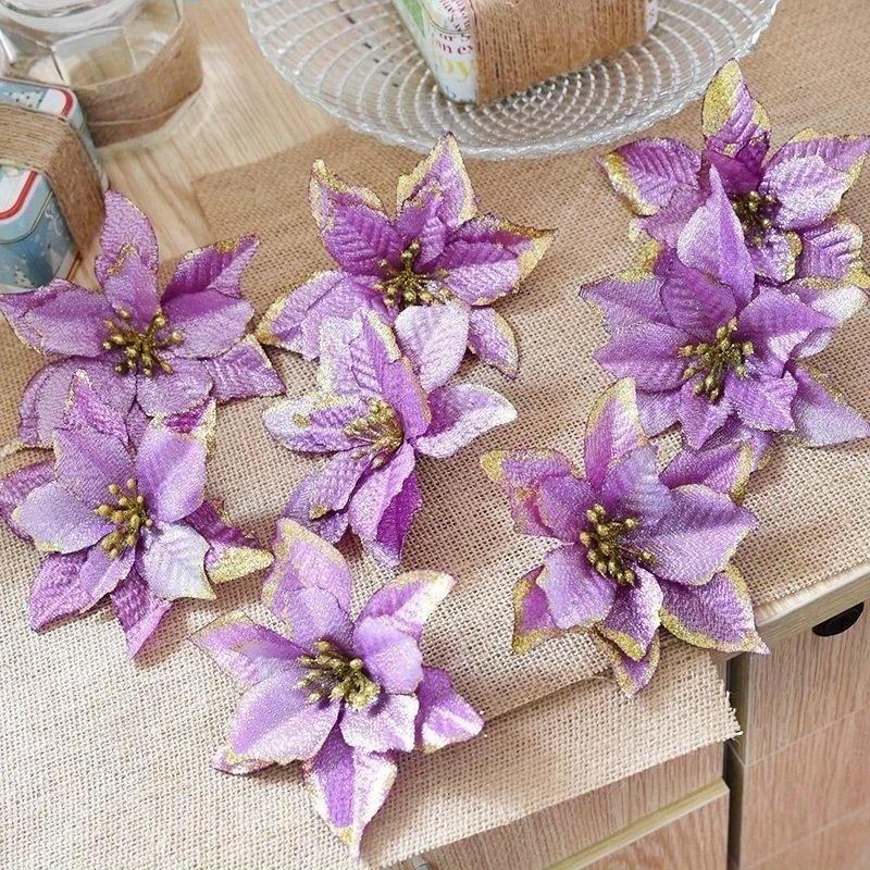 

5 шт. Праздничное украшение для вечеринки Искусственные цветы 15 см Украшение для дома Имитация цветов 5pcs фиолетовый