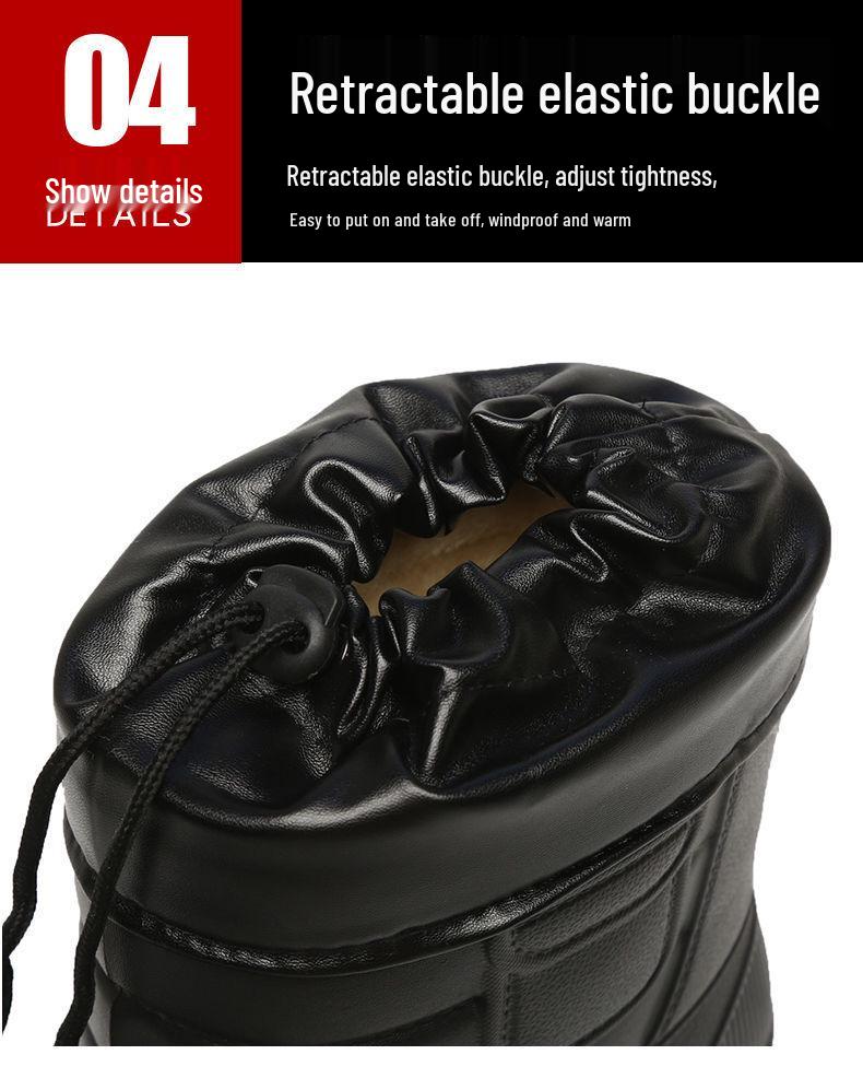 Men's Thickened Non-Slip Waterproof Snow Boots – Fleece-Lined and Cold-Proof for Winter Fishing
