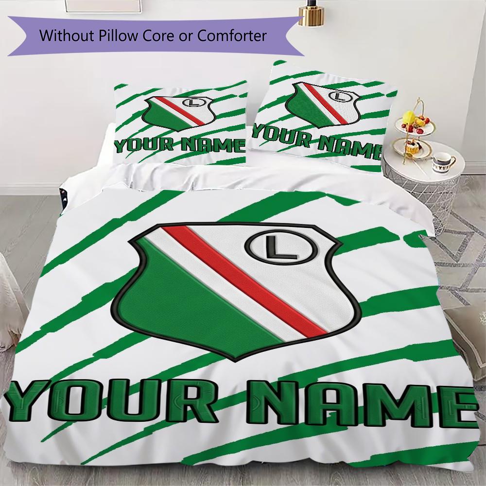 Custom Name Legia Warszawa Pattern Bedding