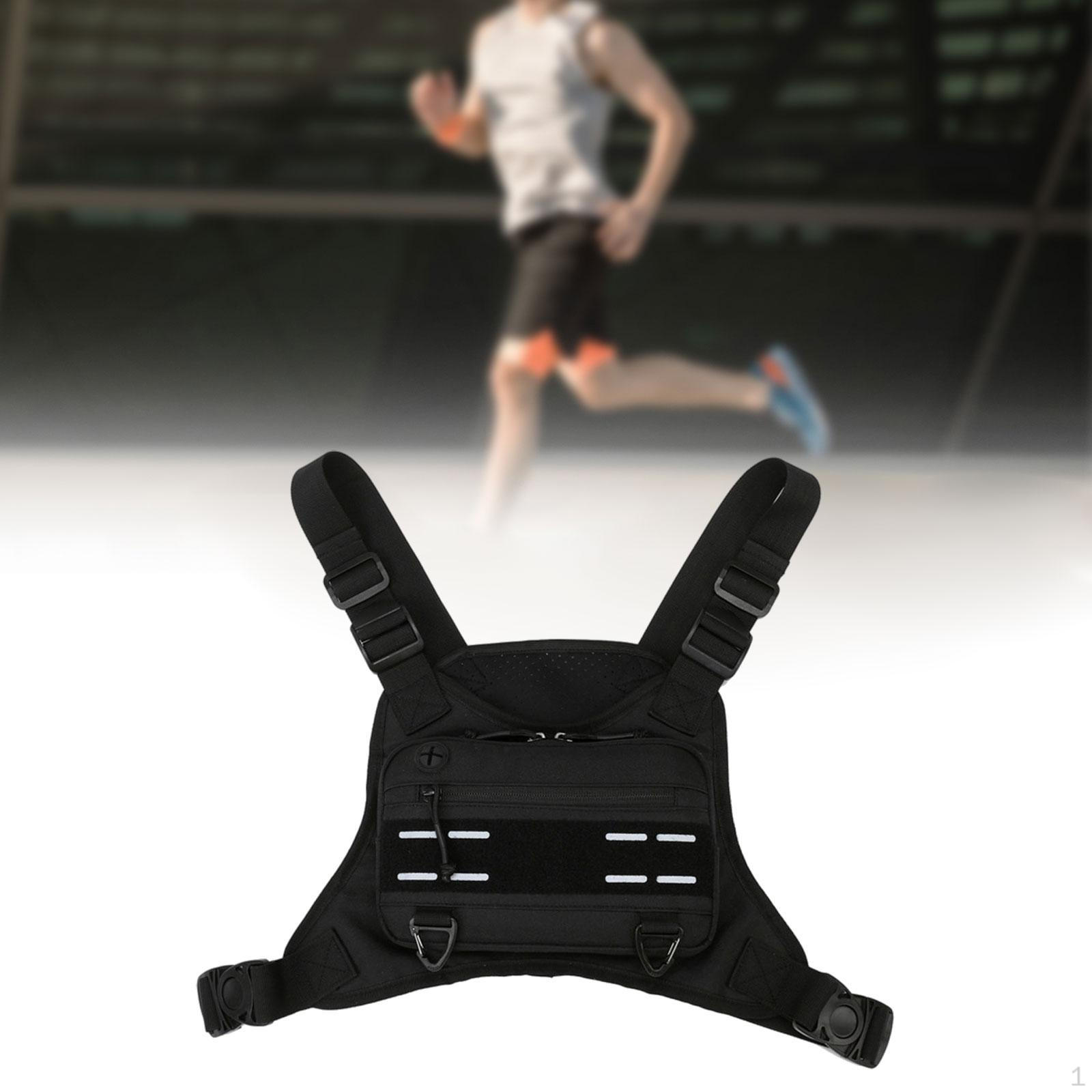 

Нагрудна сумка-рюкзак багатофункціональна протикрадіжна для подорожей, альпінізму, пішого туризму чорний