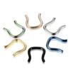 6Pcs 1/1.2/1.6mm 316L Surgical Steel U-Shaped Nose Septum Hanger Retainer Ring