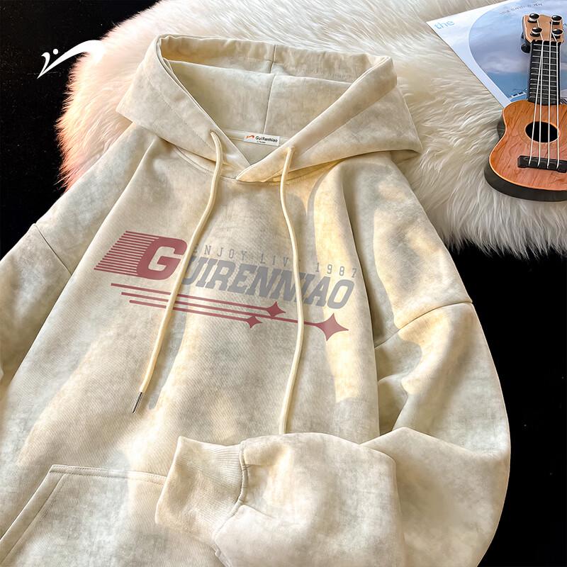 

Guirenniao Men s Spring/Autumn Heavyweight Hooded Sweatshirt XL