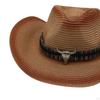 Fashionable Western Cowboy Hat Wide Brim Costume Paper Sun Protection Cowgirl for Men's