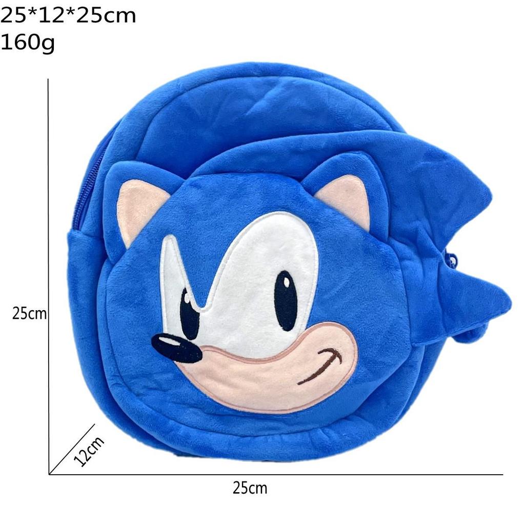 Hedgehog Sonic Plush Toy Backpack - Super Sonic & Tails Doll Set