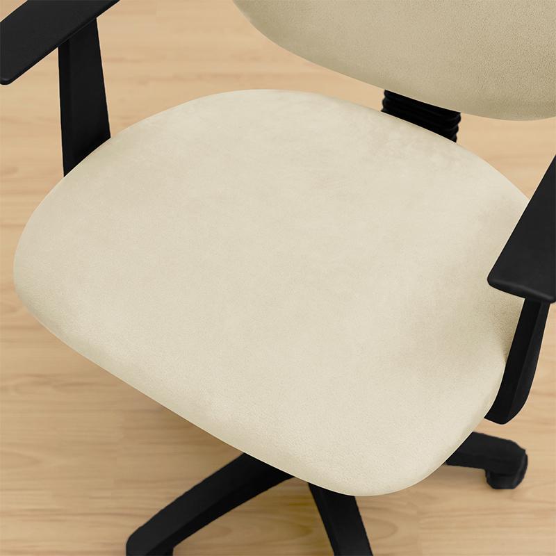Office Chair Cover Swivel Office Chair Iso, Velvet, Cream
