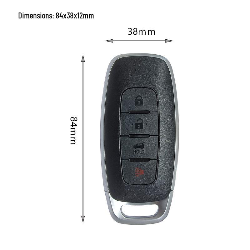 Compatible with Nissan Smart Remote 4/5-Button Car Key, 4A Chip, 433 MHz KR5TXPZ3