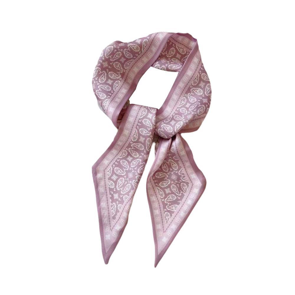 Elegant French Scarf Hair Band Bow Ribbon Multifunctional Scarf Vintage Fashion Triangle Access G3R5
