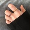 Minimalist Geometric Twisted Open Ring For Women Niche Design Cool Simple Fashion Personality Band