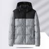 Padded-on jacket men's autumn and winter trendy short thickened warm bread jacket Feather Rong padded jacket can be printed