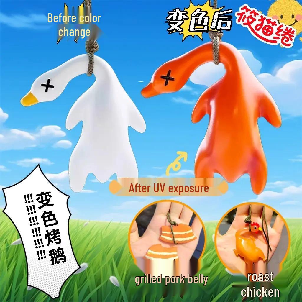 Car Color-Changing Roast Duck Pendant: Creative Ornament for Cars & Schoolbags