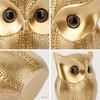Moderne stilig Lucky Owl Resin kunstfigur (gylden), 1 stk