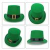 Adult Irish Saint Patricks Day Hat Flat Top Hat Woman Ladies Hats Carnivals Halloween Christmas Party Dress Up Costume