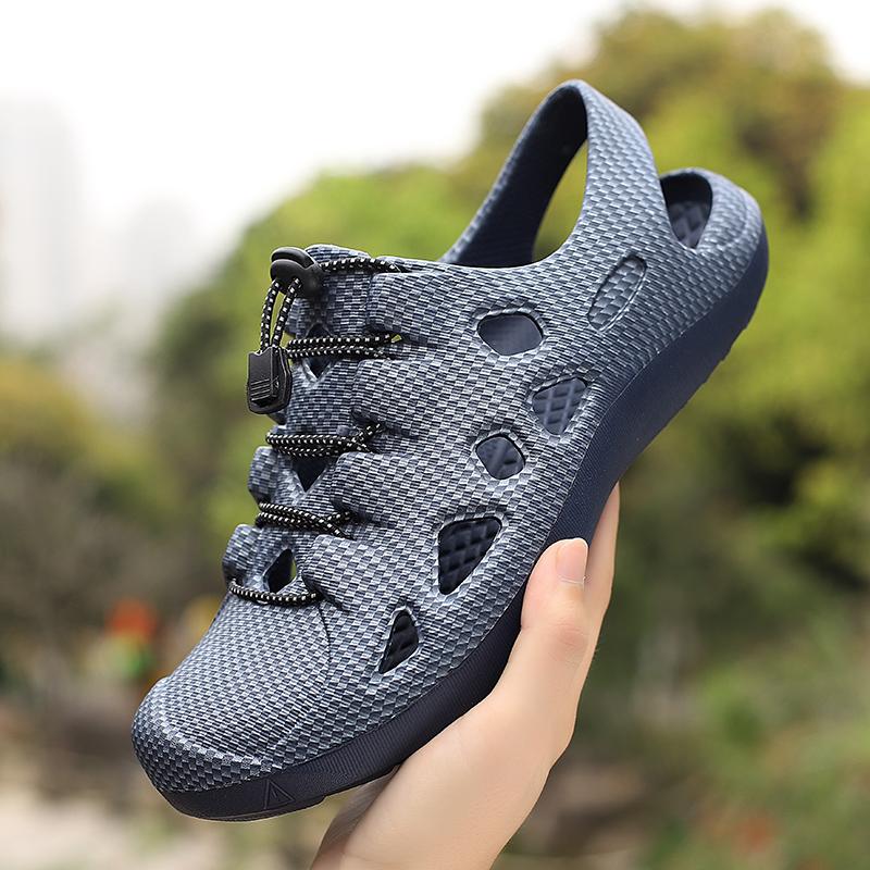 Fashion Men's Elastic Band Hiking Sandals Brand Mens Breathable Outdoor Shoe Man Slip-on Casual Shoes for Men Comfortable Barefoot Shoes