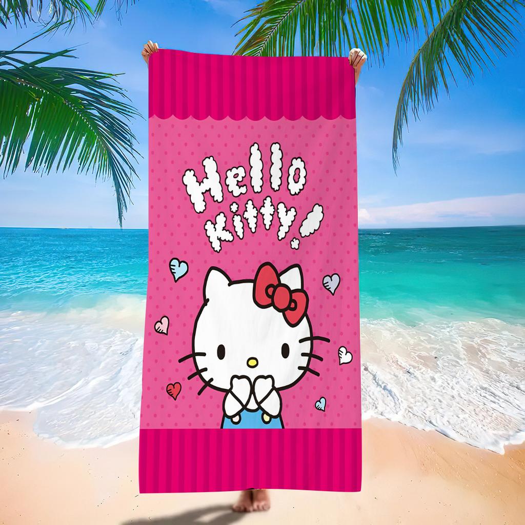 Cute Cartoon Character Print Beach Towel Soft And Absorbent Quick Dry Towel For Beach Days Pool Parties And Summer Travel