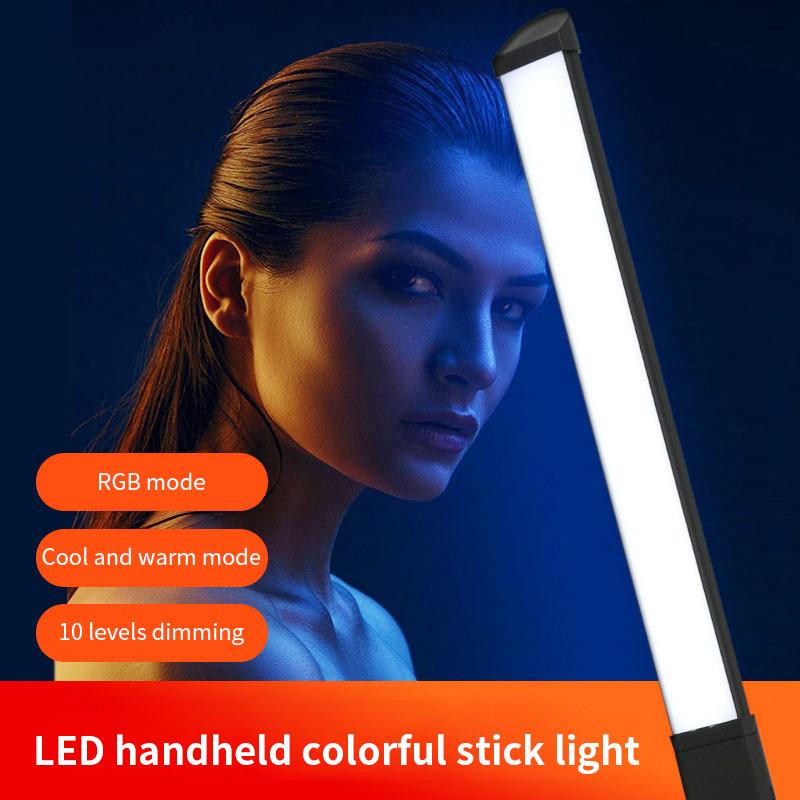 Handheld RGB Light Wand USB Rechargeable Photography Light Stick For Party Video Lights 10 Brightness Adjustment LED Fill Lights