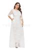 Plus Size Women's Four Seasons Bridesmaid Dress Banquet Annual Meeting Lace Pocket Dress