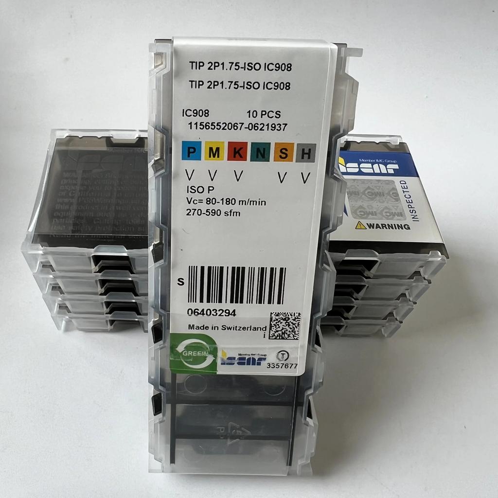 ISCAR / TIP 2P1.75-ISO IC908 / Industrial indexable Carbide Inserts 10 Pcs