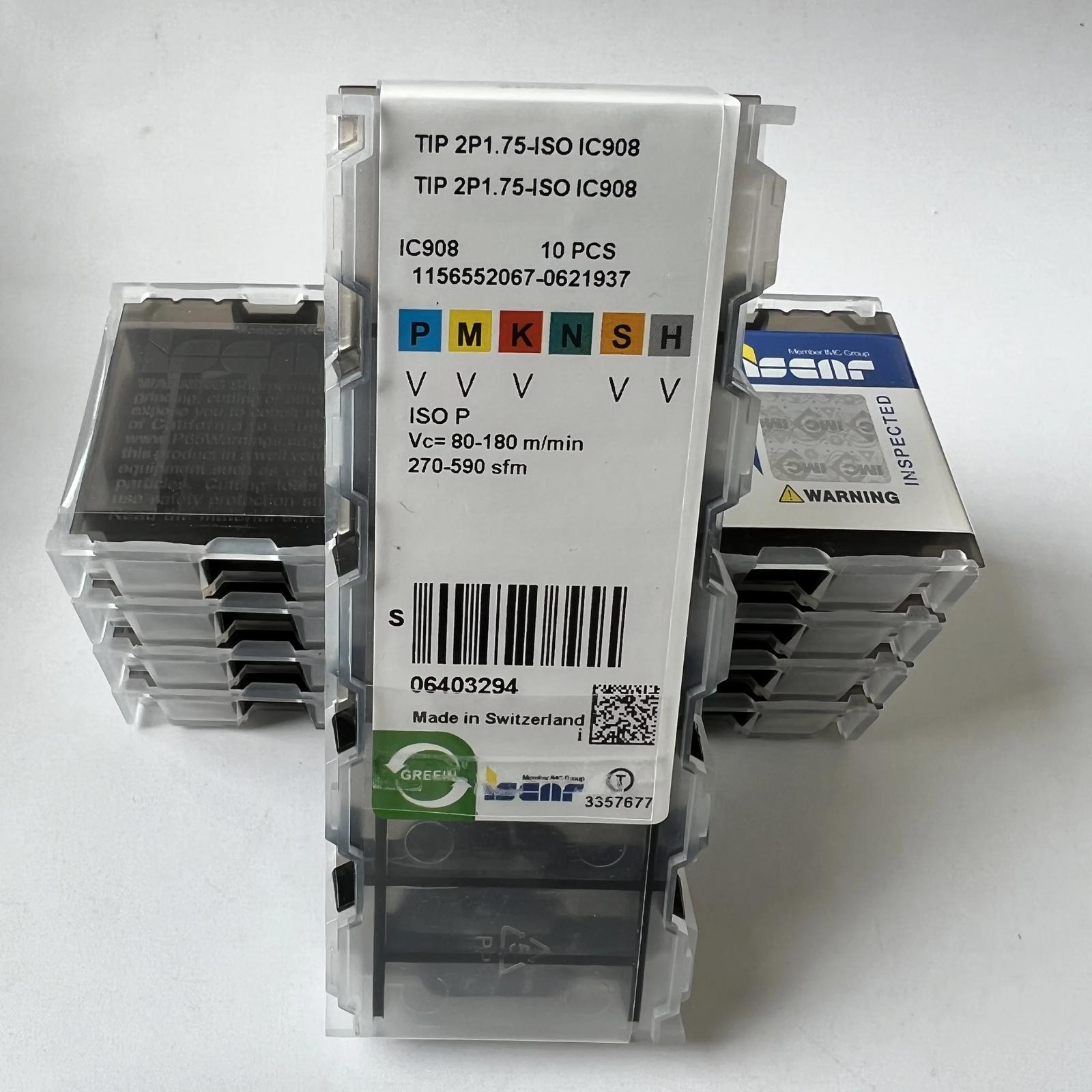 

ISCAR / TIP 2P1.75-ISO IC908 / Industrial indexable Carbide Inserts 10 Pcs