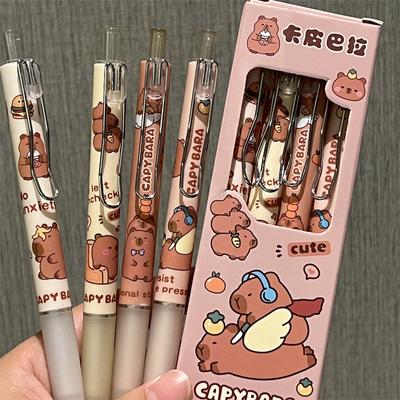 4 τμχ Cartoon Lovely Capybara Gel Pen Stationery Σχολικά είδη γραφείου Δώρο για παιδιά