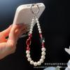 Heavy Craft Inlaid Zirconia Phone Chain Beaded High-end Crystal Bead Hand Chain New Keychain Pendant Wholesale