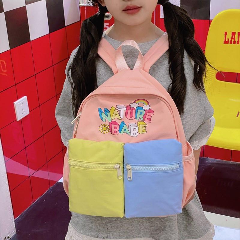 Kids Cartoon Backpack With Nylon Material For Preschool And School Use