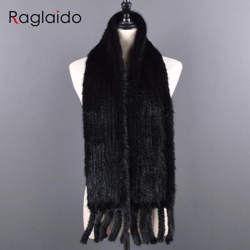 Fashion Fur Scarf for Winter Real Mink fur women Scarves Ladies Tassel Real Fur Shawls Winter Natural Rex Mink Fur Bib