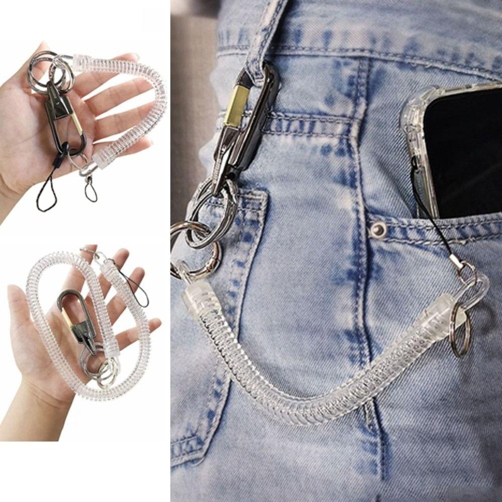 Spring Phone Telescopic Lanyard Pendant Phone Safety Tether  Phone Case Accessories