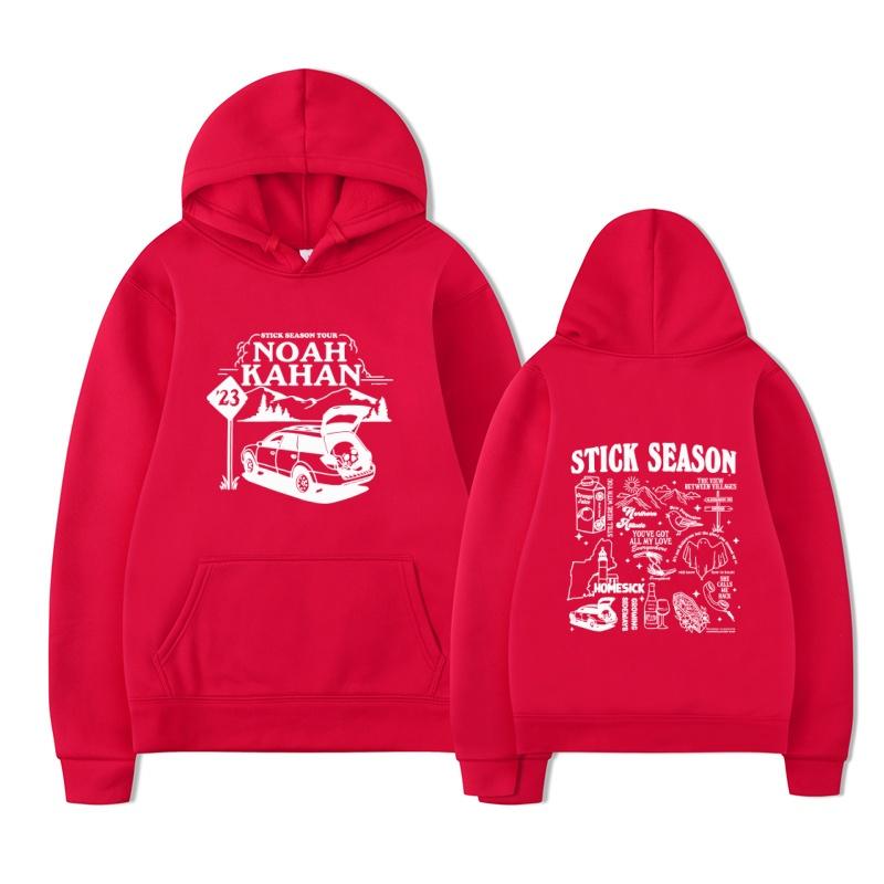 Noah Kahan Stick Season Merch Country Music Album Hoodie Sweatshirt Winter Warm Pullover Top Streetwear Unisex