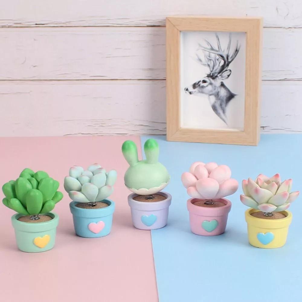 

Resin Succulent Miniatures Car Decor Mini Resin Ornaments New Shake Head Flower Ornaments